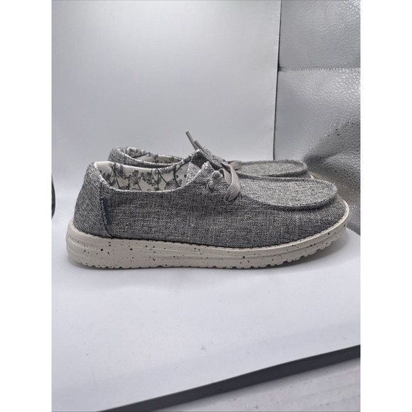 Hey Dude Women's Wendy L Linen Loafers, Iron, 5 US New No‎ Tags - Picture 1 of 8